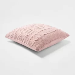 Oversized Cable Knit Chenille Throw Pillow - Threshold