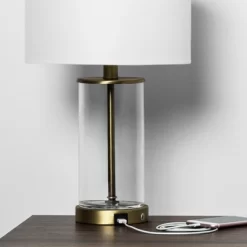 Fillable Accent With USB Table Lamp Brass - Threshold 9 Fillable Accent With USB Table Lamp Brass - Threshold -Threshold Shop GUEST 4230aee3 786a 4bde a46a 8ba460f4ad48