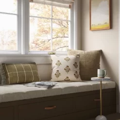 Threshold Shop 24 Block Print Floral Square Throw Pillow - Threshold™