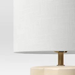 17"x10.25" Modern Clover Table Lamp Cream - Threshold™: Ceramic Base, Linen Shade, UL Listed, No Assembly Required -Threshold Shop GUEST 650b246e bf36 4f31 ab6a e82a3e55a402