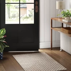 2'6"x4' Checkerboard Plush Accent Rug - Threshold™