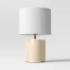 17"x10.25" Modern Clover Table Lamp Cream - Threshold™: Ceramic Base, Linen Shade, UL Listed, No Assembly Required