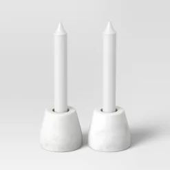 Set Of 2 Marble Taper Holders White - Threshold™ 3 Set Of 2 Marble Taper Holders White - Threshold™ -Threshold Shop GUEST 8f3b73bd 014a 4560 bb27 16439b034b78