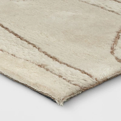 5'x7' Textured Knitted Area Rug Ivory - Threshold™ 2 5'x7' Textured Knitted Area Rug Ivory - Threshold™ - Image 2