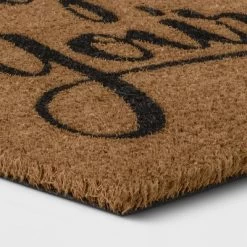 Threshold Shop 29 1'6"x2'6" Yay You're Here Coir Doormat Black/Beige - Threshold™
