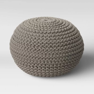 Cloverly Chunky Knit Pouf - Threshold 2 Cloverly Chunky Knit Pouf - Threshold - Image 2