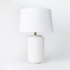 24"x16" Ceramic Assembled Table Lamp White - Threshold™ Designed With Studio McGee: Ribbed Design, Dimmable, UL Listed
